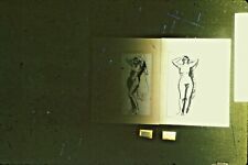 VTG 1960s 35MM SLIDE STILL LIFE CHARCOAL NUDE SKETCHES FADE TO BLACK #36-4K picture