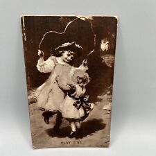 Antique Postcard Play Time Girls Jumping Rope 1908 picture
