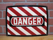 DANGER ORIGINAL VINTAGE SAFETY AD SIGN EMED CO BUFFALO NY USA SHOP INDUSTRIAL picture