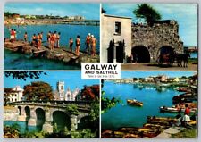 Vintage Galway & Salthill Ireland multiview seascapes Postcard Continental picture