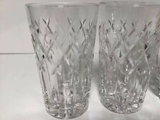 VINTAGE ANTIQUE CIRCA MID 20TH CENTURY CUT CRYSTAL BOTTLE AND 2 TUMBLER picture