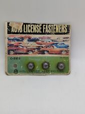 Vintage 1970 Hollywood Accessories Auto License Fasteners Metal C-2970 picture
