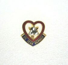 Loyal Order of Moose 25 Year Member Red Heart Lapel Pin (A12) picture