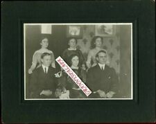Vintage Antique Matted Photo - EMMONS Family of 6 - 2 Twins, B) Kansas 10