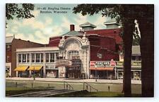 BARABOO, WI Wisconsin ~ AL RINGLING THEATRE c1950s Sauk County Linen Postcard picture