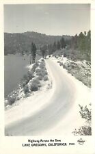 Postcard RPPC California Lake Gregory Highway across the Dam Frasher 23-9393 picture