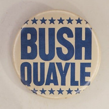 Vintage 1992 George Bush Dan Quayle Presidential Campaign Pinback Button picture