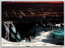 Grouse Mountain North Vancouver B.C. Canada Night Skiing Postcard UNPOSTED picture