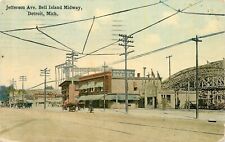 1914 Jefferson Avenue, Bell Island Midway, Detroit, Michigan Postcard picture