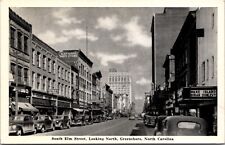 Postcard South Elm Street, Looking North in Greensboro, North Carolina picture