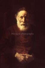 REMBRANDT 35mm FOUND SLIDE PHOTO Art PORTRAIT OF AN OLD MAN IN RED 32 LA 86P picture