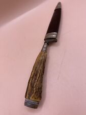 Vintage German Solingen Small Hunting Boot Knife  with Leather Sheath Unmarked picture