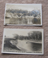 Lake City IA Iowa Real Photo Postcards c 1912 Cattle In Coon River Bluffs RPPC picture