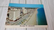 Fort Lauderdale Florida FL Postcard Aerial View Hotels Beach picture