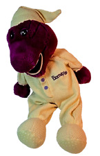 Vintage 90's Barney In Pajamas Plush Stuffed Animal Purple 16