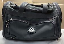 Vintage American Airlines AA Canvas Carry On Grey Travel Luggage Duffle Bag picture