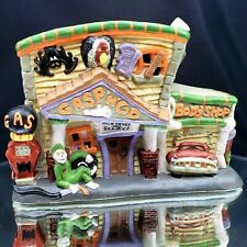 GASP N GO Gas Station 1998 Light Halloween Ceramic Creepy Hallow Electric VTG picture