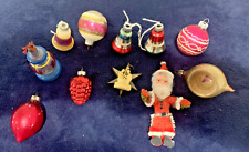 Lot Vintage Shiny Brite, Russian, Pipe Clean,  misc Christmas ornaments 11 tems picture