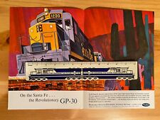 NOS EMD Electro Motive General Motors Locomotives GP-30 Santa Fe Railroad Ad '62 picture