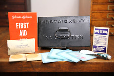 Vintage NYC System New York Central Railroad Train First Aid Kit Metal Box case picture