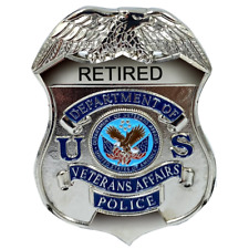 VA Veterans Affairs Police Officer RETIRED Administration shield lapel pin BL7-0 picture