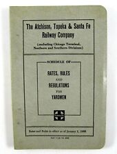 Vintage 1966 Atchison Topeka Santa Fe Rates Rules & Regulations for Yardmen picture