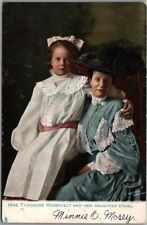 Vintage 1900s MRS. THEODORE ROOSEVELT Postcard with Daughter Ethel / Tuck's picture