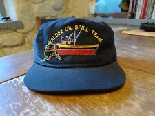 Vintage 1989 Exxon Valdez Oil Spill Cleanup Team Hat & Pin picture