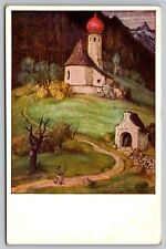 Postcard: Matth. Schiestl., Die Bergkapelle, GFCHKM, 1930, Unposted w/Note picture