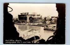 WW2 Post Office Manila Thru Shell Hole Bombing RPPC Postcard  picture