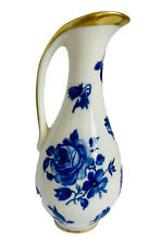 Vintage Echt Cobalt Blue Roses Waldershof Bavaria Gold 22K HandPainted Vase  picture