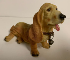 Vintage Resin Figurine - Basset Hound with Bell Collar picture