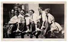 Nicely Dressed Women Woman Holding Feet Foot Shoe Unusual Vintage Snapshot Photo picture