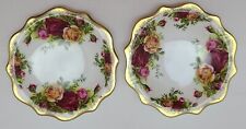 Vintage 2 TRINKET Dishes Scalloped Edges Royal Albert Old Country Roses England picture