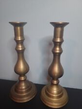 VTG Pair of Brass Candlestick Candle Holder 9.5