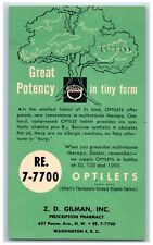 1953 Great Potency ZD Gilman Inc Advertising Washington DC Postal Card picture