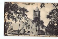 Old Vintage Postcard CONGREGATIONAL CHURCH WAKEFIELD MA picture