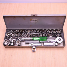Vintage 46pc Sears Ratchet and Socket Set picture