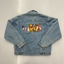Vintage 90s Winnie the Pooh And Friends Denim Jacket Disney Store Embroidered M picture