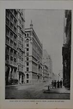 Chicago Downtown Lasalle Street and Jackson Boulevard Antique Art 1902 picture