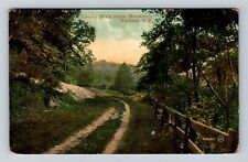 Yonkers NY-New York, Lovers Walk Below Morsemere, Antique Vintage Postcard picture
