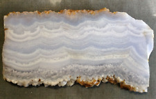 Blue Lace Agate Slab - Lot Of 5 Consecutive Cut - 350 Grams Lapidary Rough picture