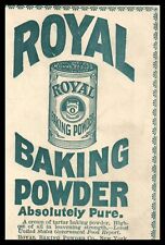 1896 Royal Baking Powder GREEN Kitchen Food Canister Tin 8847 picture