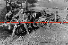 F016829 Riflemen With Motorcycle. Of The Flemish Volunteer Unit. WW2 picture