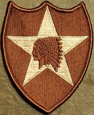 US ARMY 2nd INFANTRY DIVISION THE BIG INDIAN PATCH - GOVERNMENT ISSUE USGI DCU picture
