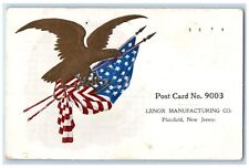 c1905's Lenox Manufacturing Company Plainfield New Jersey NJ Embossed Postcard picture
