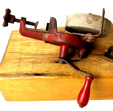 Vintage Hand Crank Stone Grinder/Sharpener Table Or Wall Mount picture