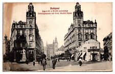 1912 Square with Palaces of the Klotild, Street Scene, Budapest, Hungary picture