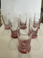 Vintage Cranberry Iridescent Glaze Set of 6 Shot Cordial Glasses picture