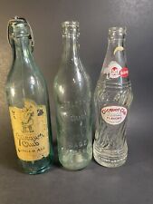 3 Vintage Clicquot Club Soda Bottles  picture